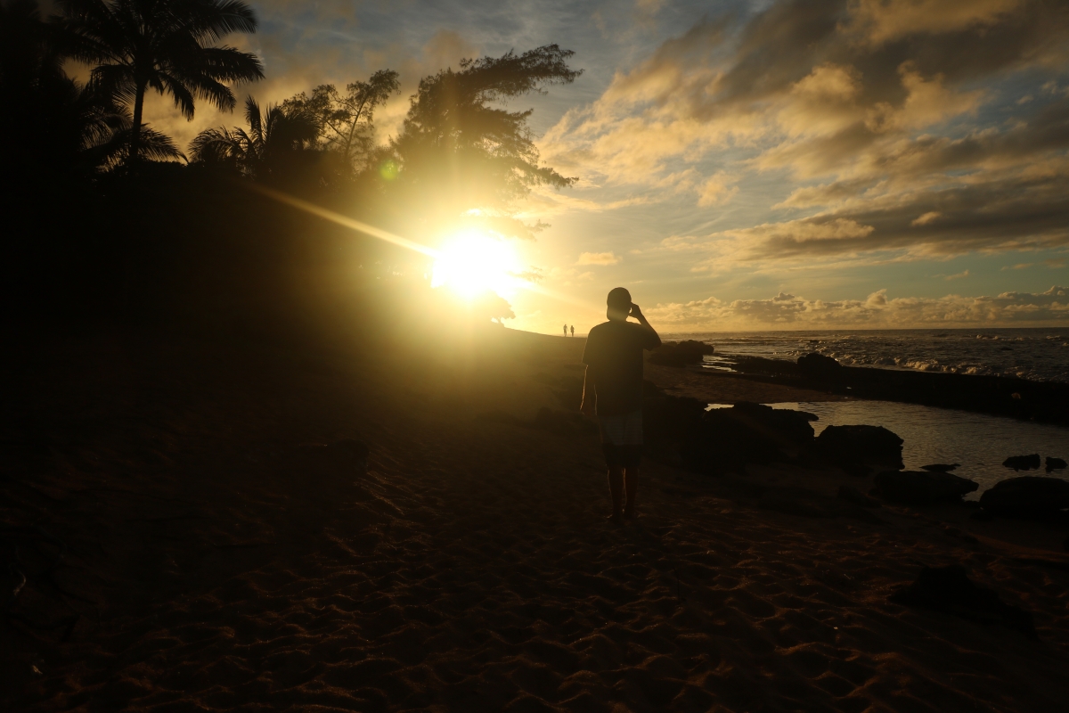 Haena beach sunset  